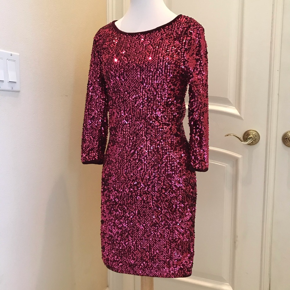 NWT Forever 21  dark pink sequin dress